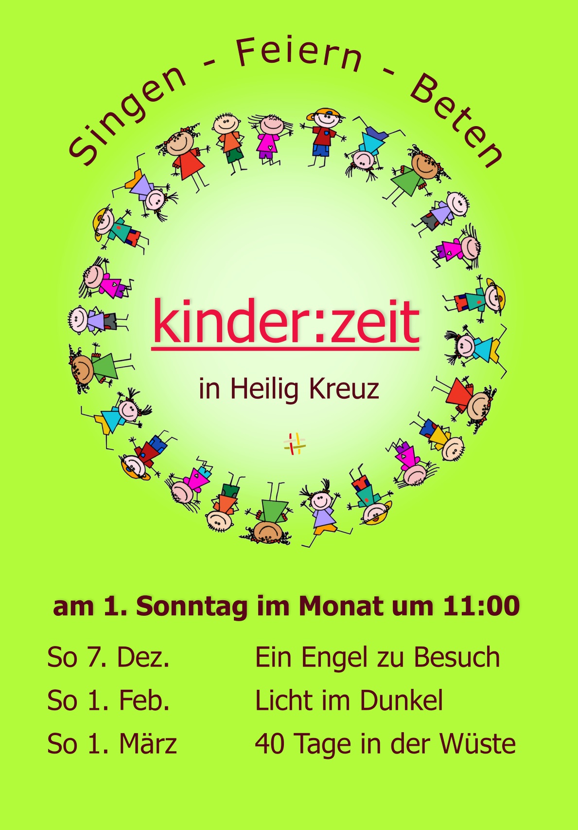 kinder:zeit in der Pfarrei Neuwied St. Matthias: Dezember 2025 bis März 2026