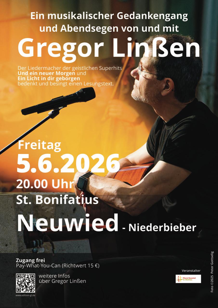 Plakat Konzert Gregor Linßen