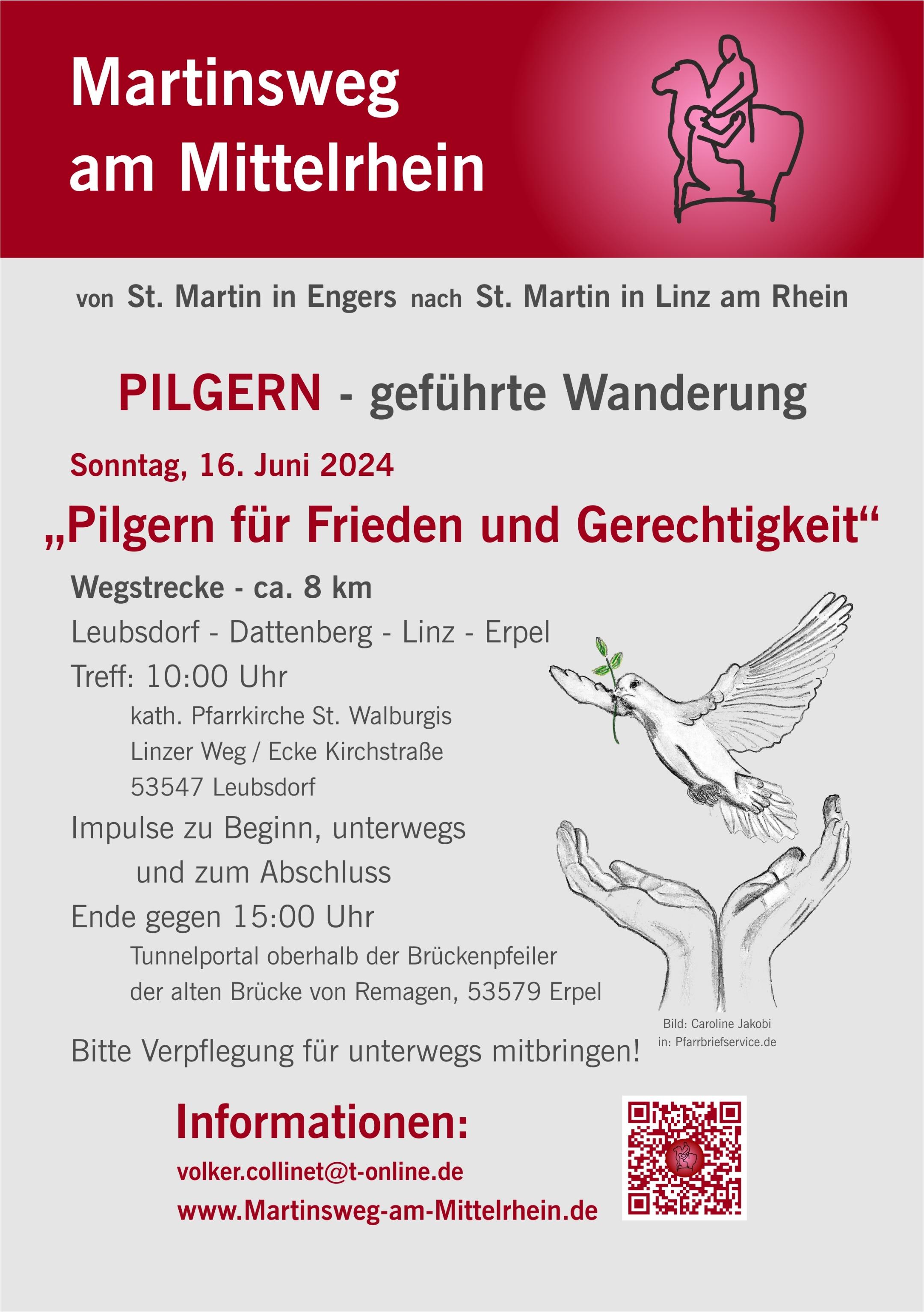 geführte Wanderung auf dem Martinsweg am Mittelrhein am 16.06.2024