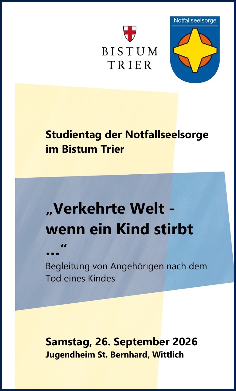 Studientag Notfallseelsorge 2026: Einladung
