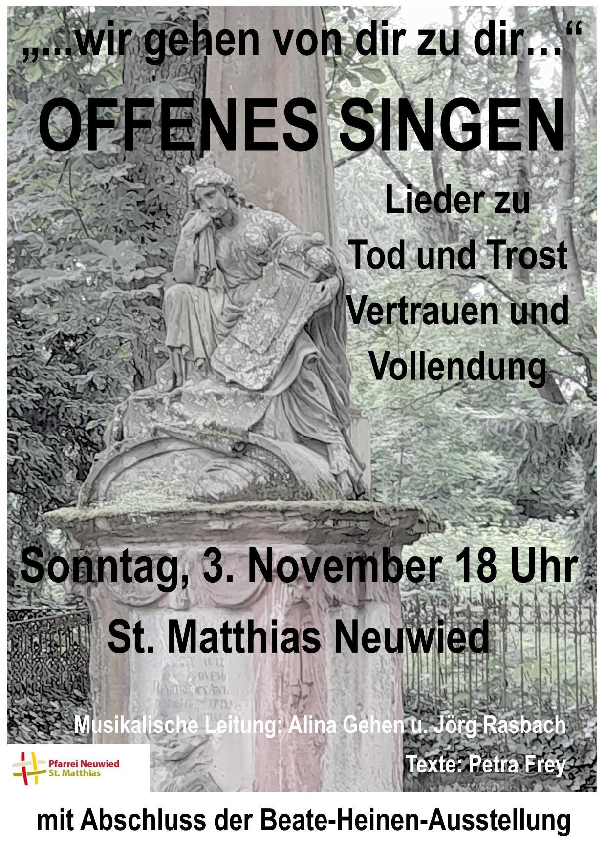 Plakat Offenes Singen Neuwied 03.11.2024