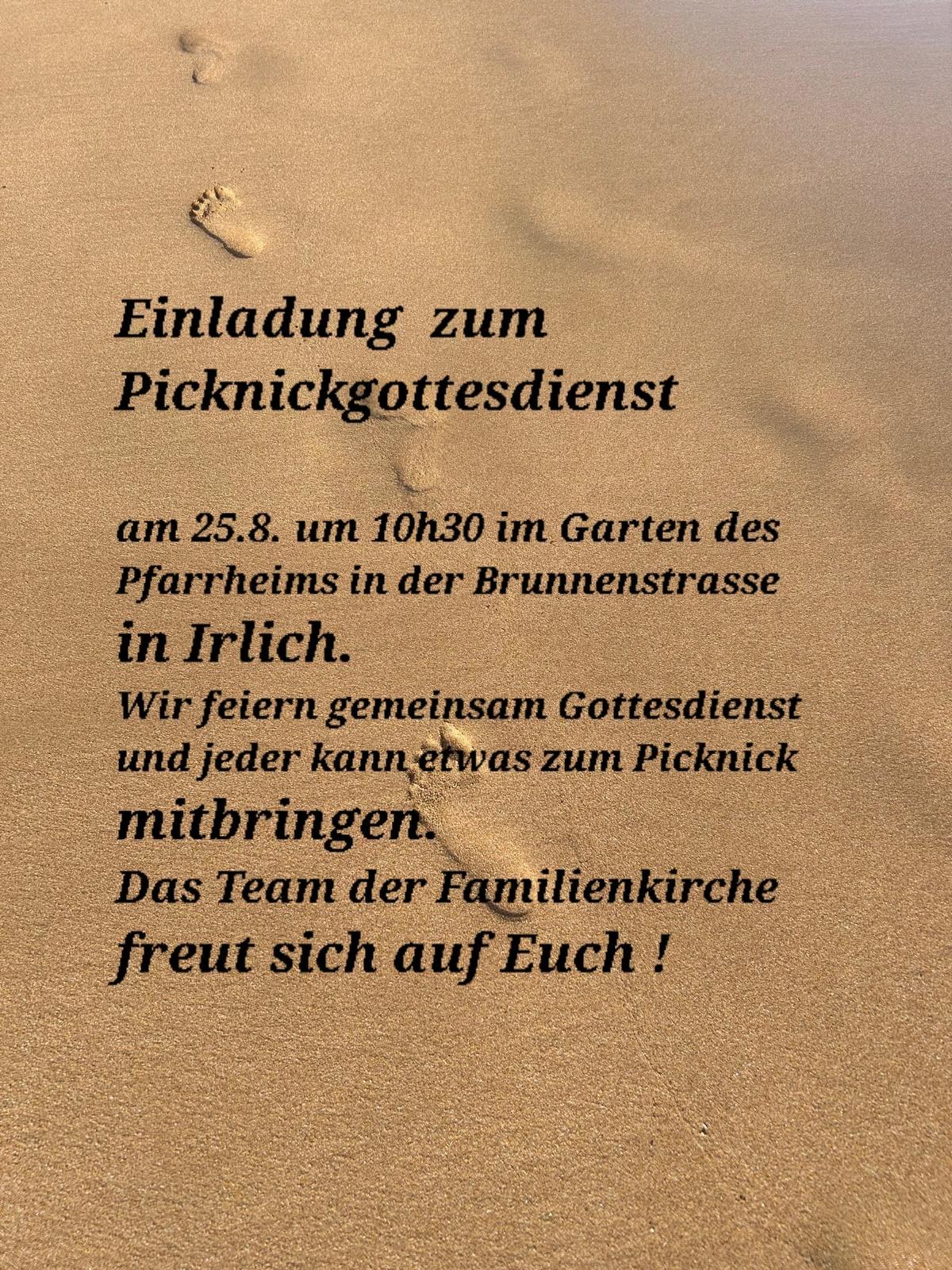 Picknickgottesdienst NR-Irlich am 25. August 2024