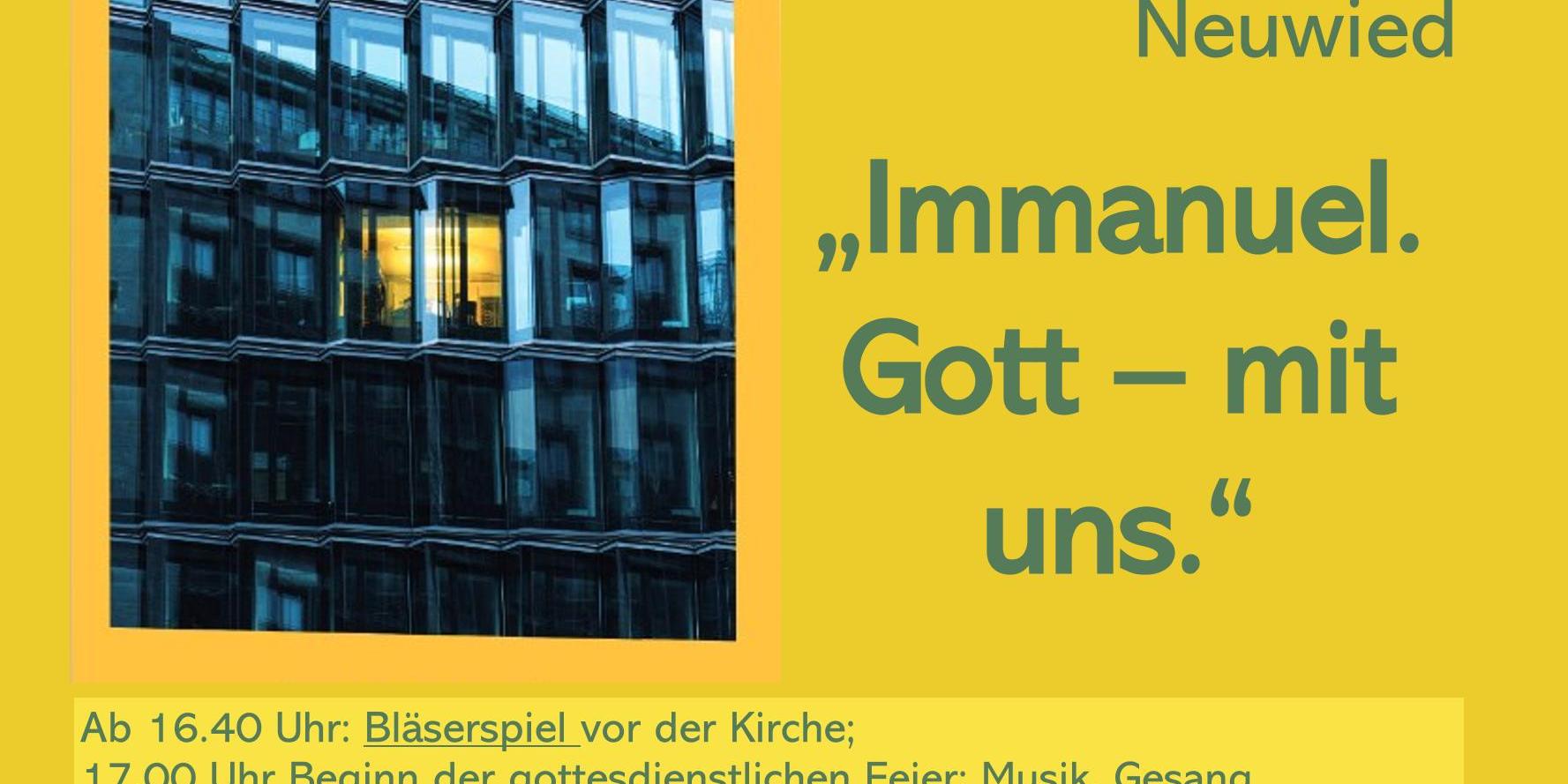 Plakat zur Eröffnung des Advents in der kath. Kirche St. Matthias Neuwied