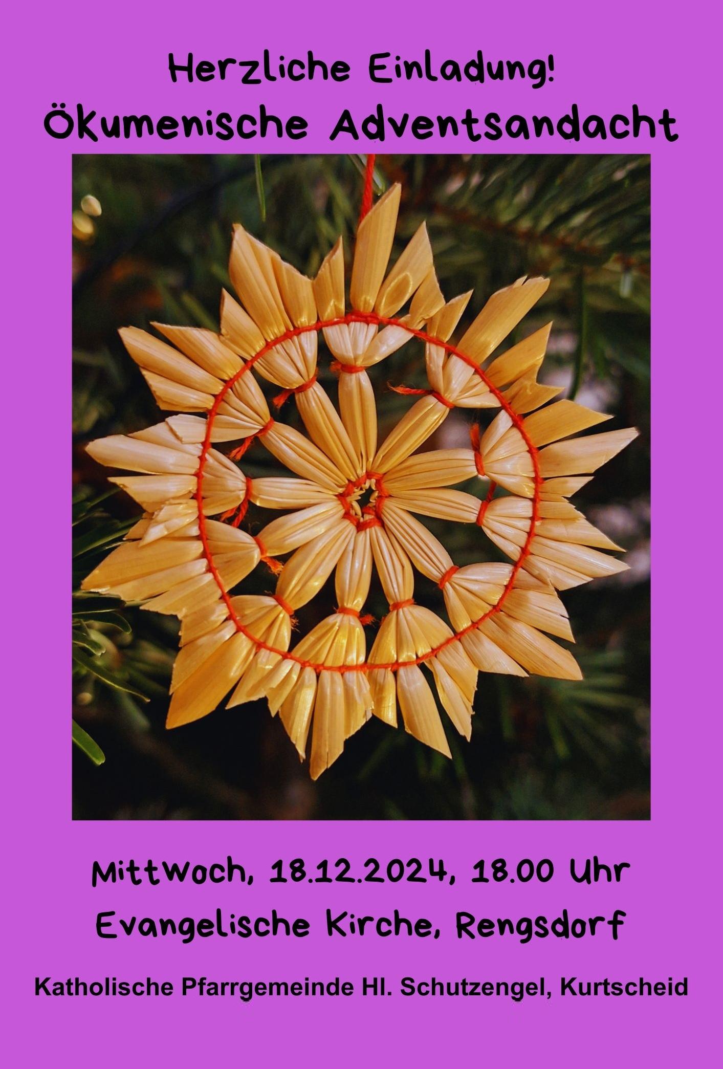 ökumenische Adventsandacht in Rengsdorf