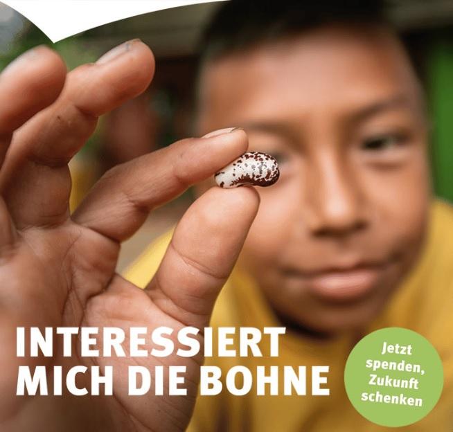 MISEREOR-Plakat-Ausschnitt 2024 'Interessiert mich die Bohne'