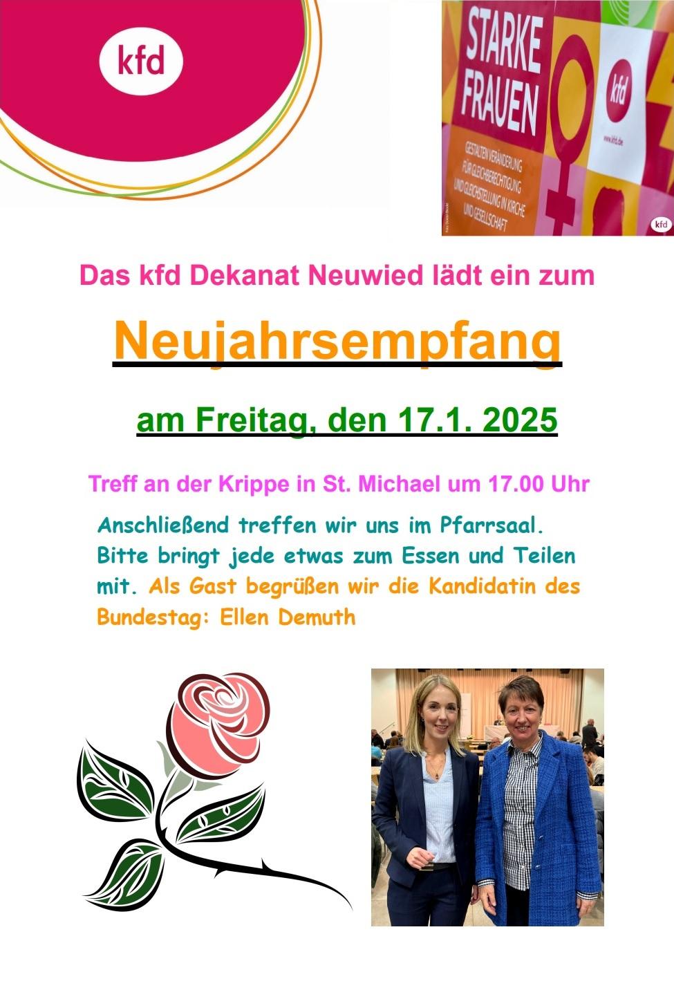 Neujahrsempfang des kfd-Dekanats Neuwied: 17.01.2025