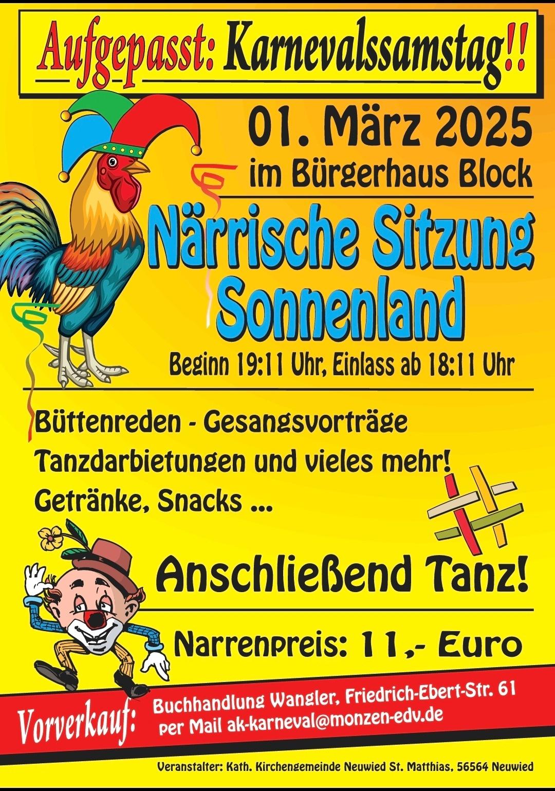 Närrische Sitzung Sonnenland NR-Block: 01.03.2025