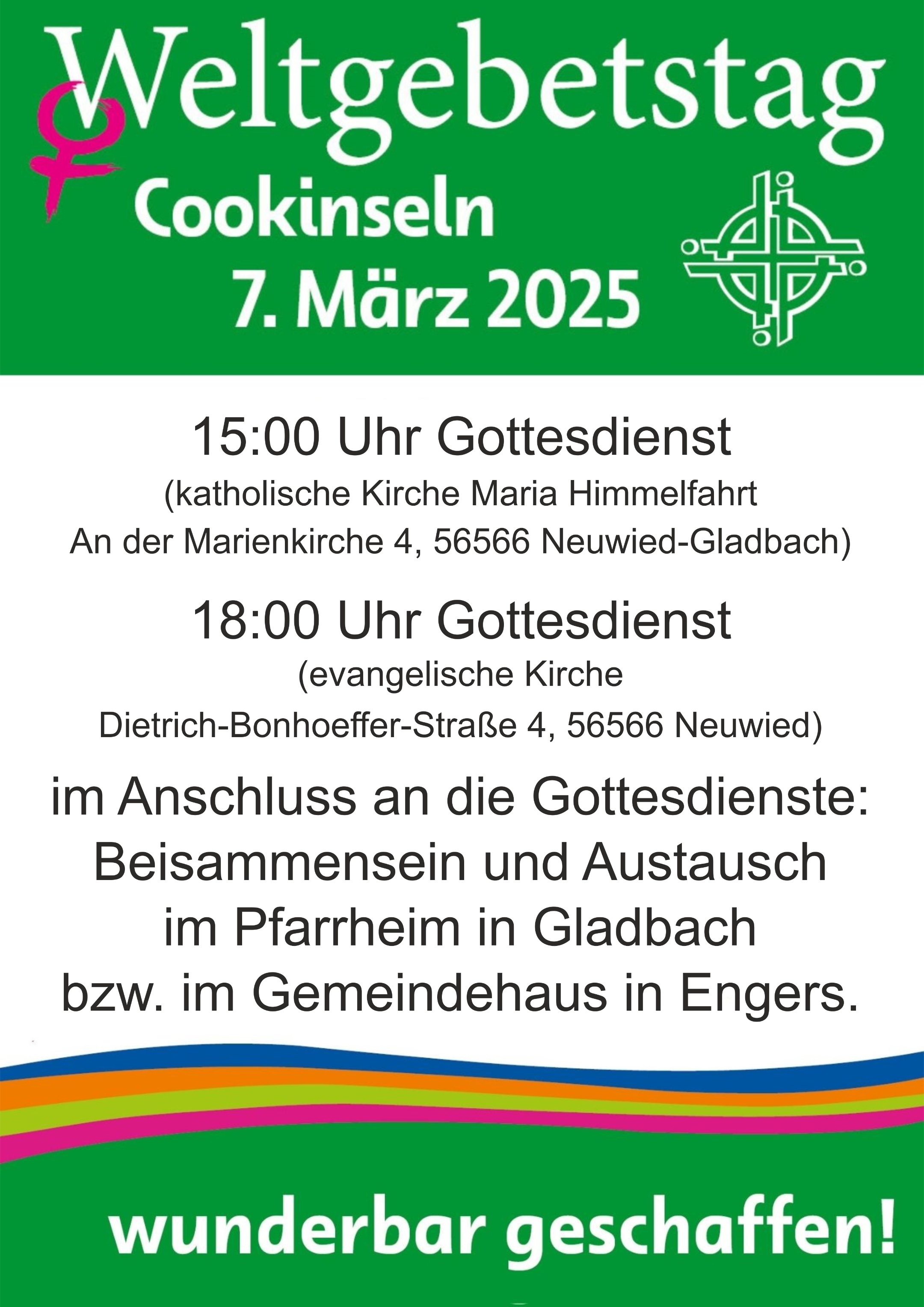 Weltgebetstag in Neuwied-Engers und -Gladbach