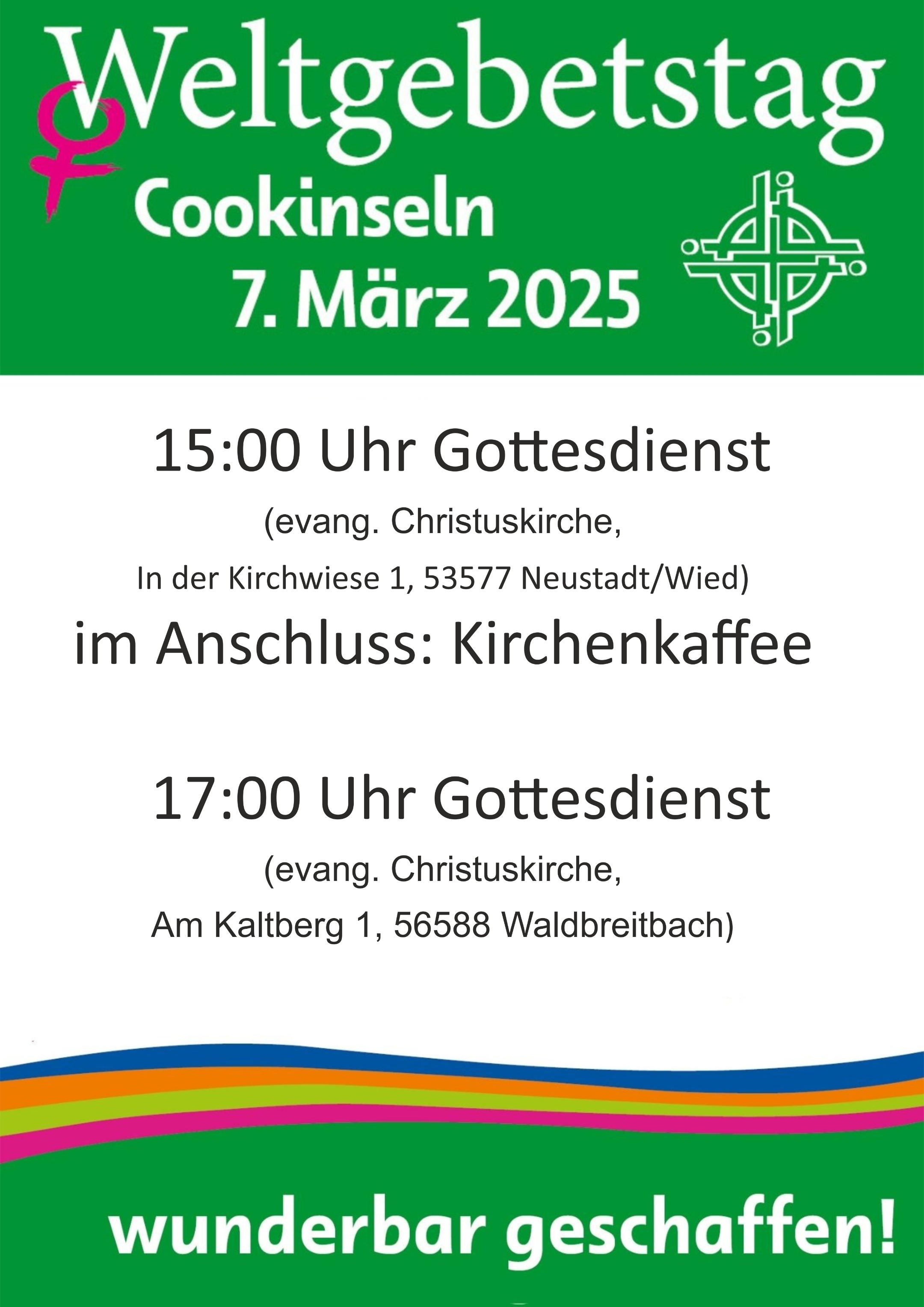 Weltgebetstag 2025 in Neustadt/Wied und Waldbreitbach