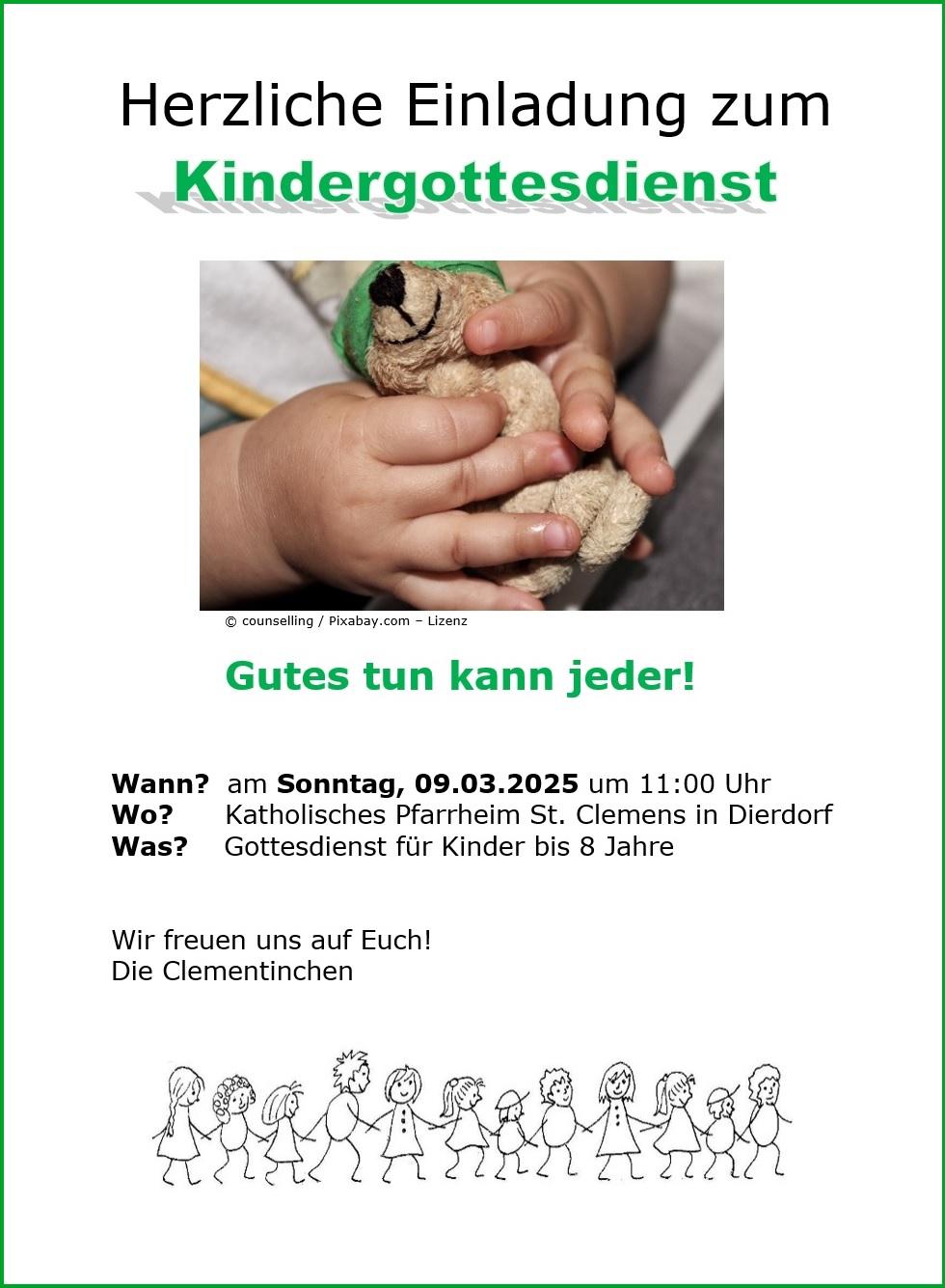 Kindergottesdienst Dierdorf 9. März 2025