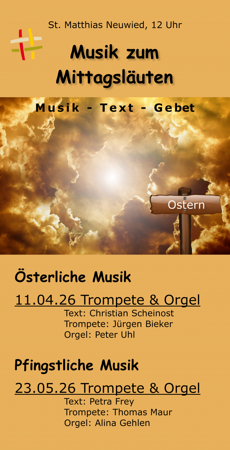 Das Plakat zeigt neben den Informationen zur Veranstaltung ein Foto, das den Himmel mit Wolkendurchbruch in goldenen Farben erscheinen lässt.