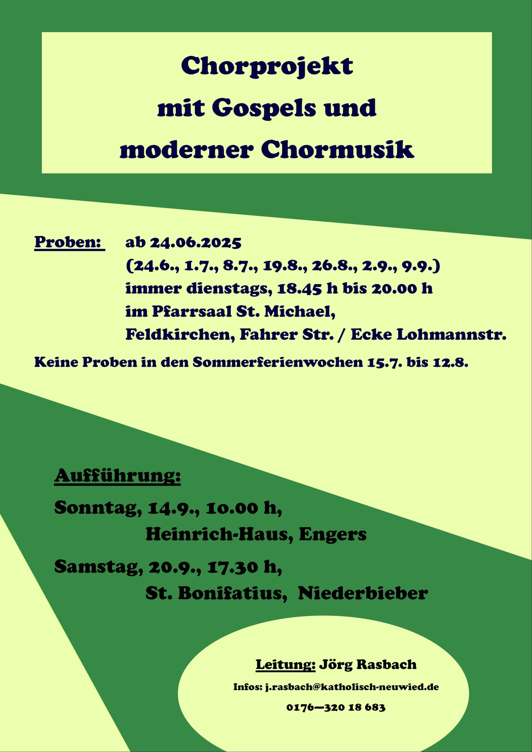grafisch gestaltetes Plakat in mittel- und hellgrün