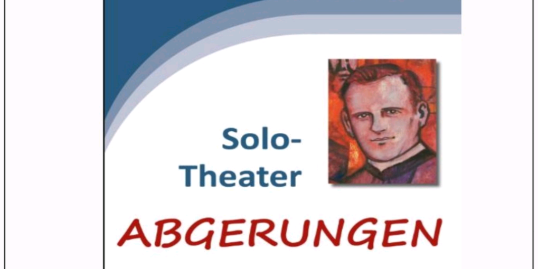 Ein Portrait von Pater Richard Henkes bebildert das Plakat zur Veranstaltung.