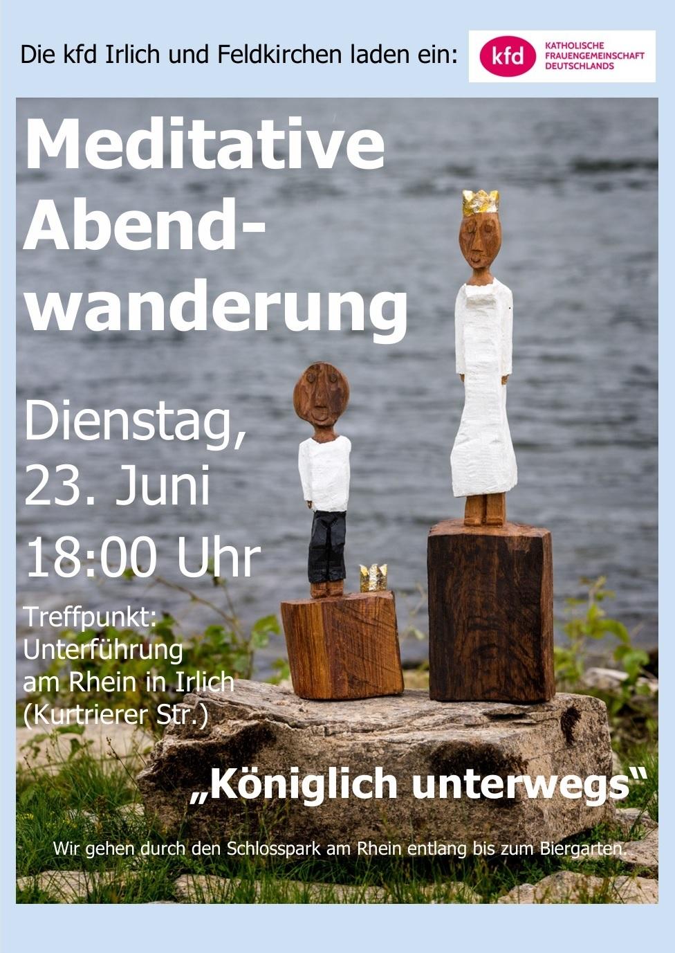 Die beiden Königsfiguren des Pastoralen Raumes Neuwied auf einem Stein am Rheinl