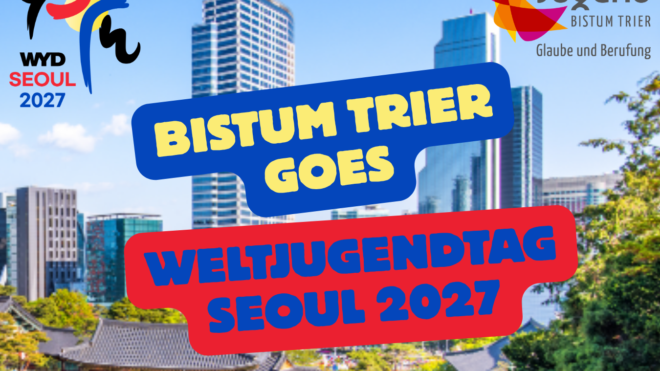 Das Plakat zeigt neben den Informationen zur Veranstaltungen die Skyline von Seoul sowie die Referent*innen