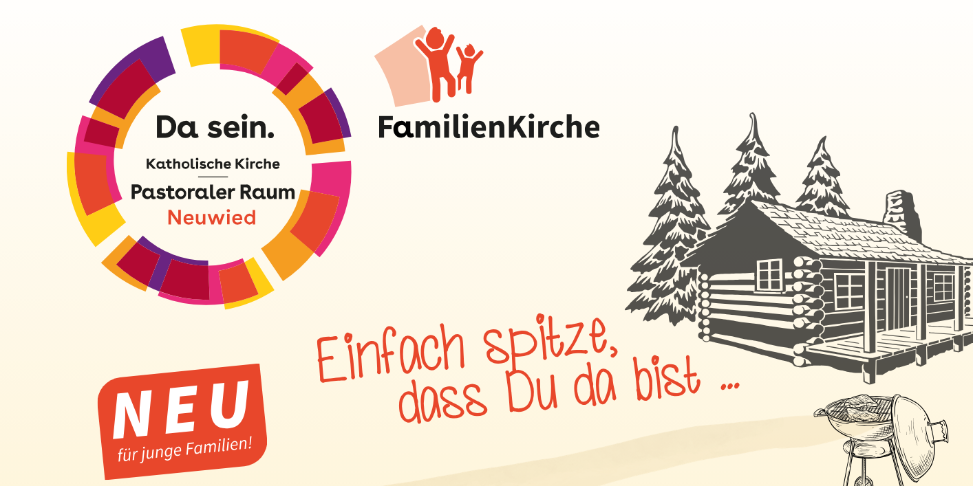Das Plakat zeigt neben den Informationen zur Veranstaltungen u. a. die Grafiken einer Grillhütte, eines Kugelgrills, eines Wegweisers.