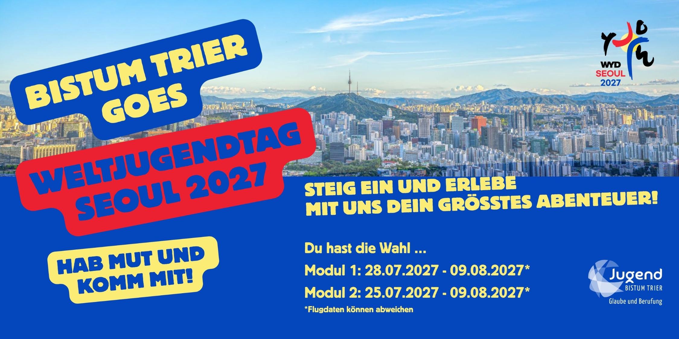 Weltjugendtag 2027 in Seoul: 2 Fahrtvarianten (c) Bistum Trier Weltjugendtag 2027 in Seoul: 2 Fahrtvarianten