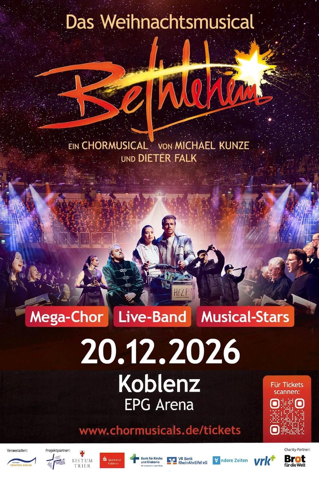 Musical 'Bethlehem': 20. Dezember 2026 in Koblenz (c) Bistum Trier Musical 'Bethlehem': 20. Dezember 2026 in Koblenz