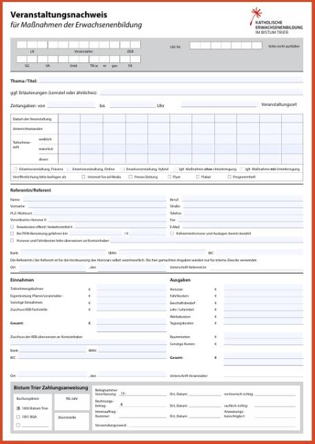 Veranstaltungsnachweis KEB - online ausfüllbar