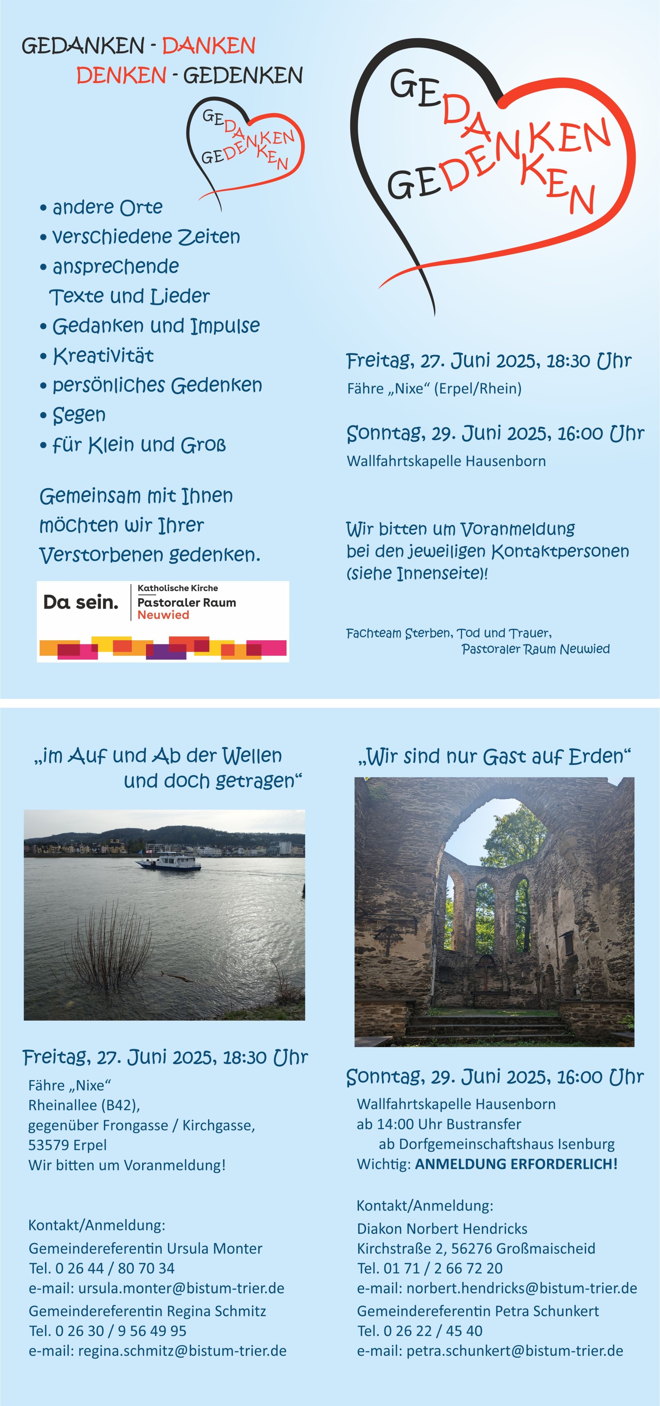 Gesamtflyer Gedanken - Gedenken Sommer 2025