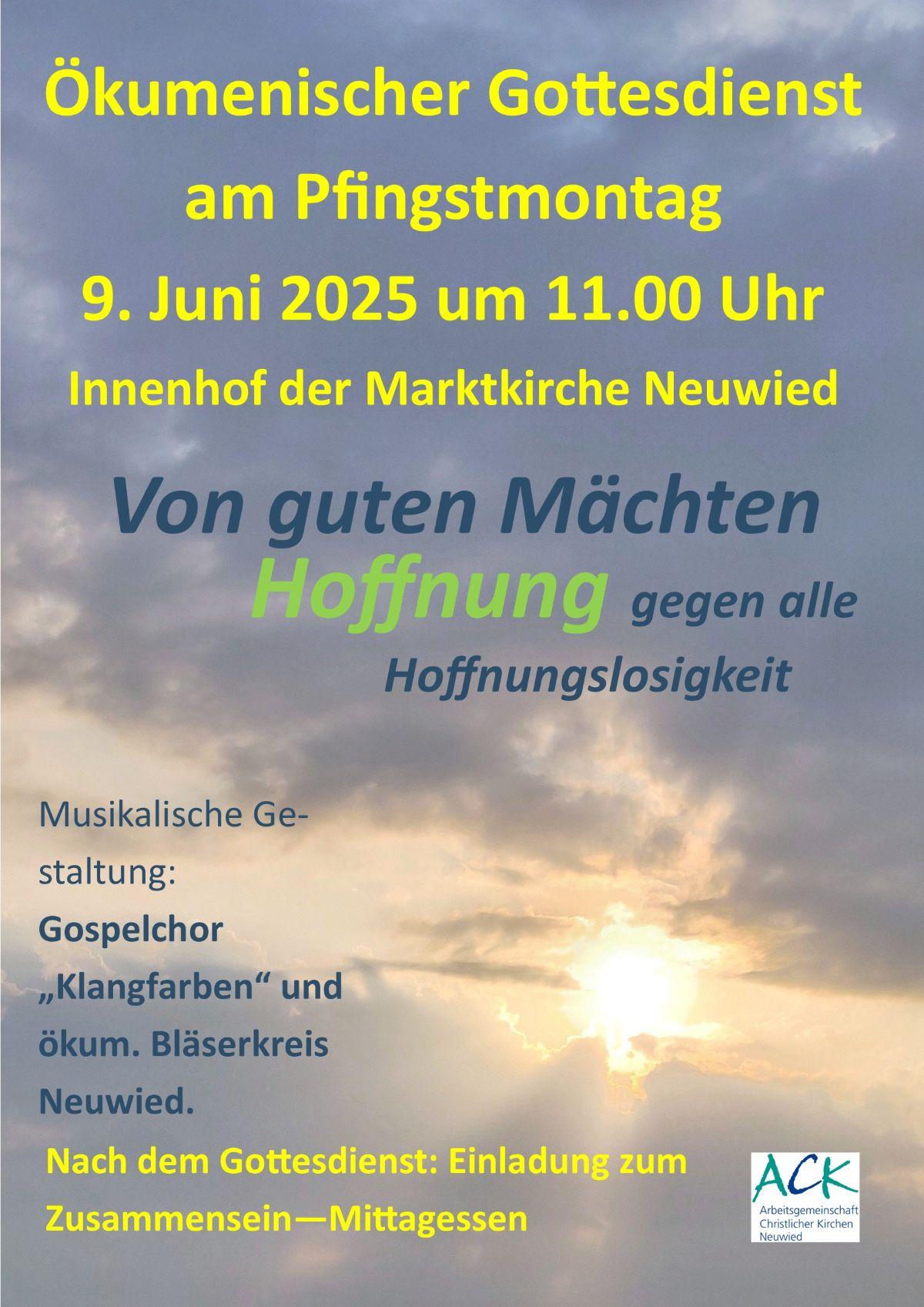 Plakat Gottesdienst ACK Pfingstmontag 09.06.2025